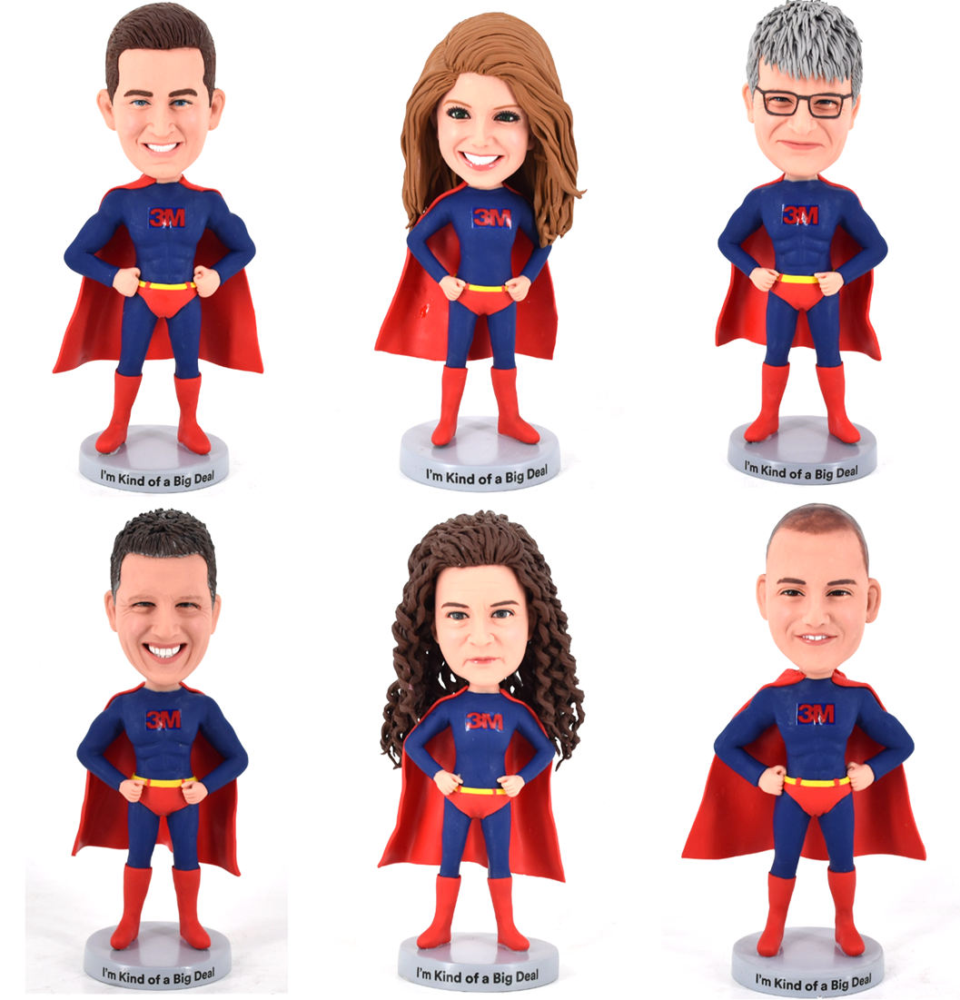 Custom Bobbleheads Company Super dad super boss boss/saler/worker